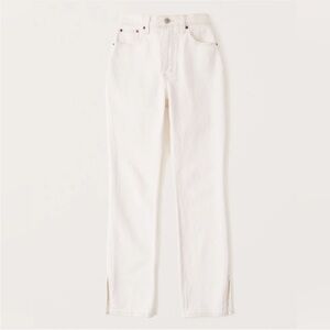 Abercrombie and Fitch 90s straight ultra high rise jeans in white size 8/29